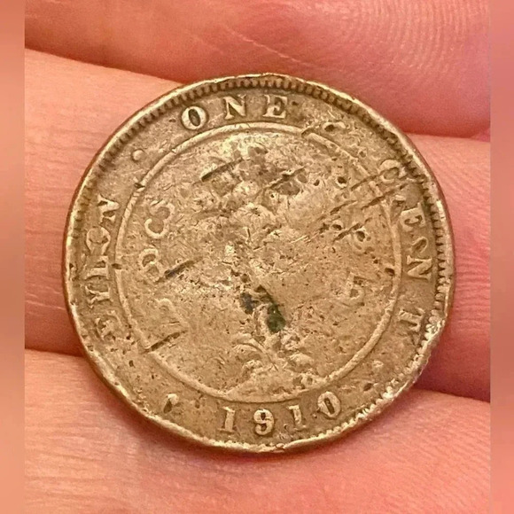 🪙Ceylon 1 cent  coin 🪙 (1910) for your collection 🪙 - Picture 1 of 4